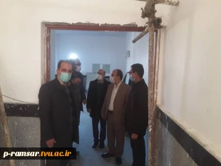 بازدید فرماندار محترم رامسر جناب آقای آزاد از پروژه ساختمان جدید دانشکده و پیگیری انشعابات آب، برق، گاز و تلفن در شهرستان و استان مازندران