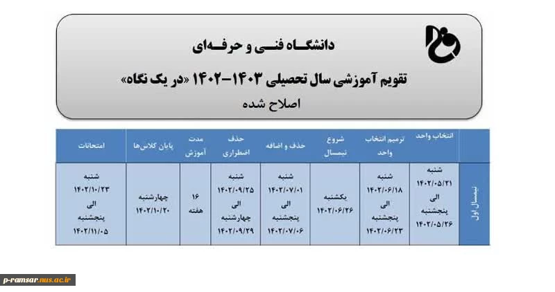 تغییر تاریخ شروع امتحانات پایان ترم - دی 1402 3