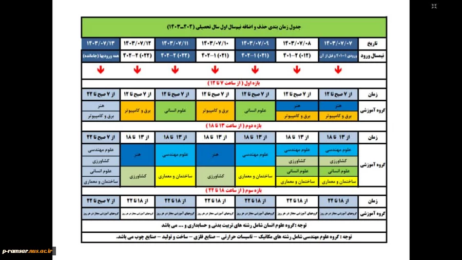 حذف و اضافه ترم پاییز 1403 3